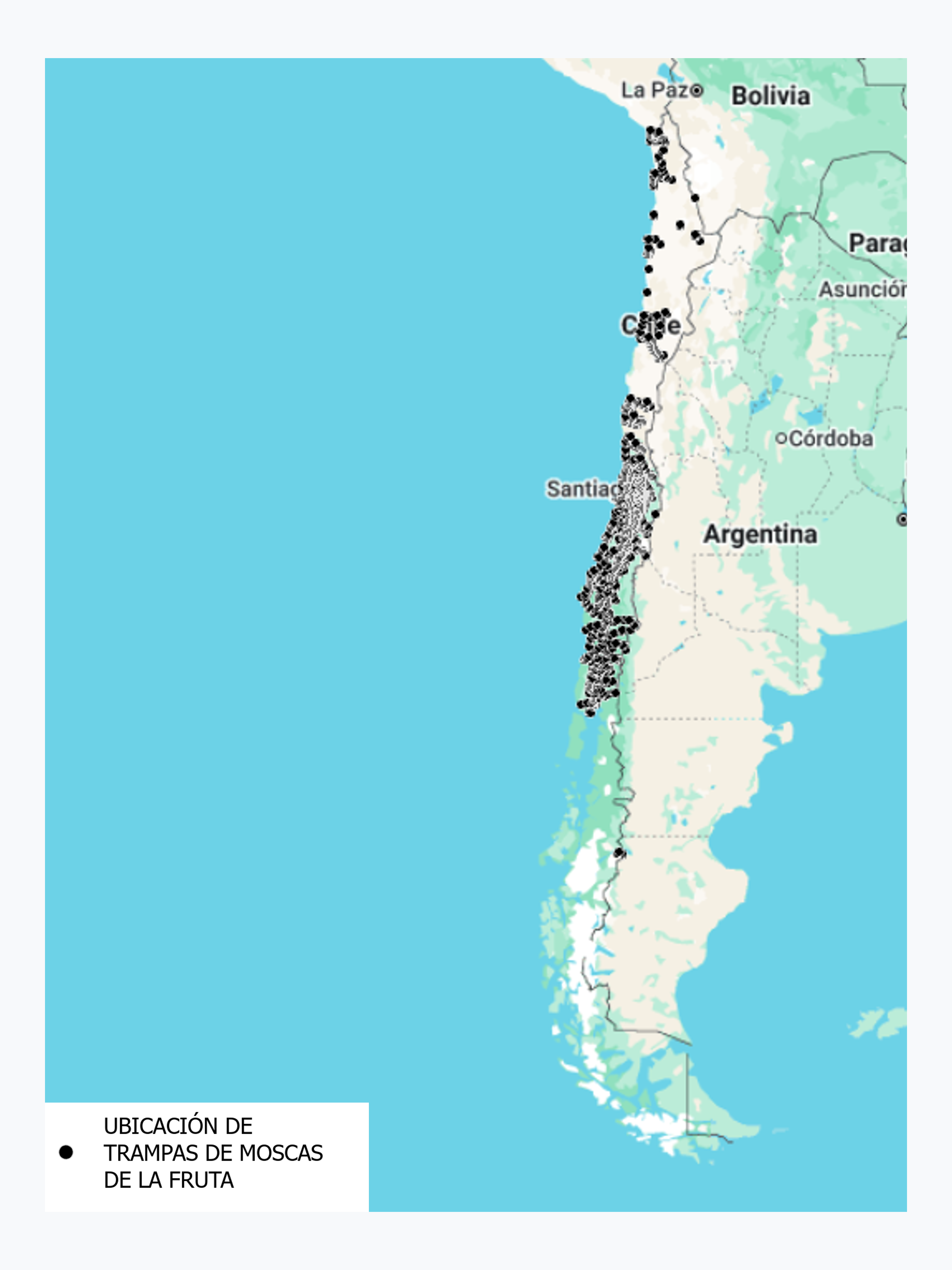 Ubicación de Trampas Mosca de la Fruta durante 2018
